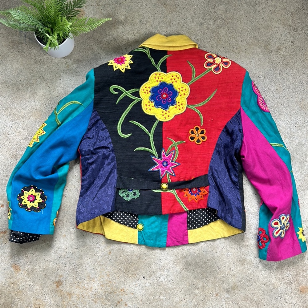 Vintage Anage Embroidered Multi Colored Jacket - Picture 6 of 7